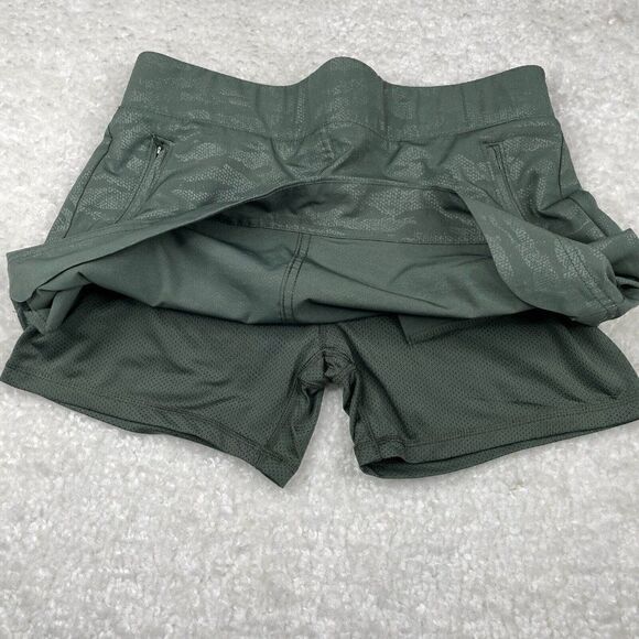 Orvis Green Camo Embossed Print Active Performance Skort Womens Small - Picture 6 of 9
